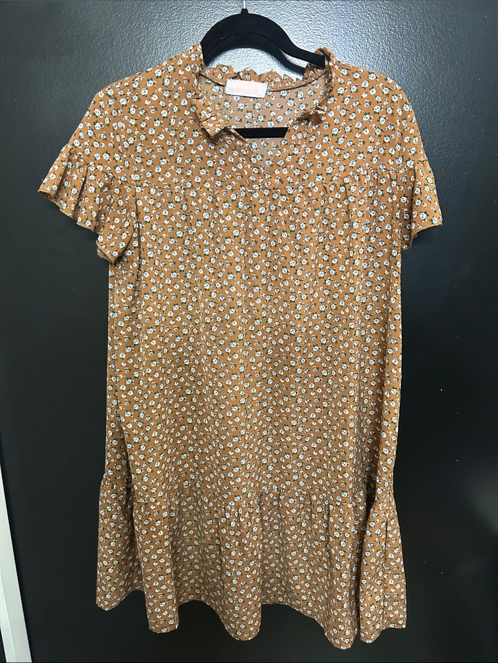 Women’s Mini Dress in Mustard Floral Print